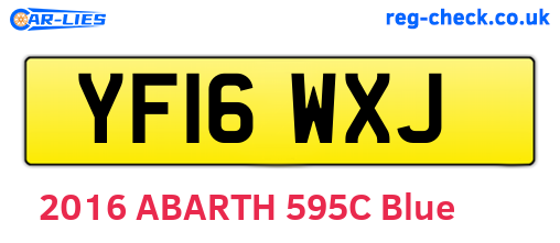 YF16WXJ are the vehicle registration plates.