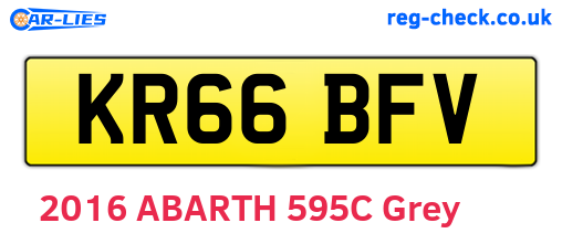 KR66BFV are the vehicle registration plates.