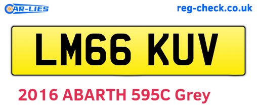 LM66KUV are the vehicle registration plates.