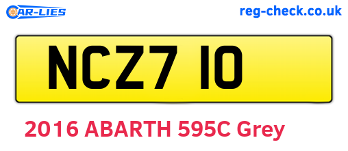 NCZ710 are the vehicle registration plates.
