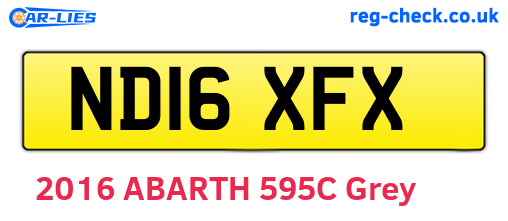 ND16XFX are the vehicle registration plates.