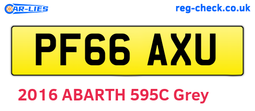 PF66AXU are the vehicle registration plates.