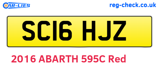SC16HJZ are the vehicle registration plates.