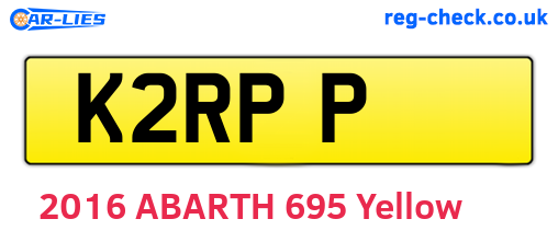 K2RPP are the vehicle registration plates.
