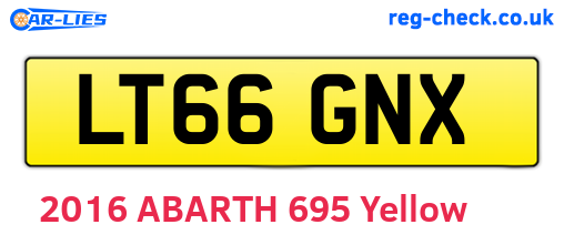 LT66GNX are the vehicle registration plates.