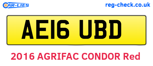 AE16UBD are the vehicle registration plates.
