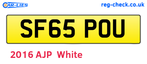 SF65POU are the vehicle registration plates.