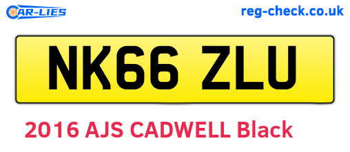 NK66ZLU are the vehicle registration plates.