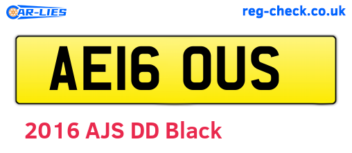 AE16OUS are the vehicle registration plates.