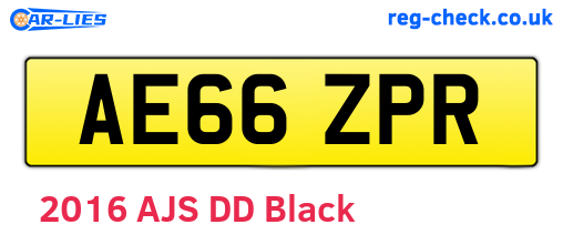 AE66ZPR are the vehicle registration plates.