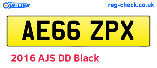 AE66ZPX are the vehicle registration plates.