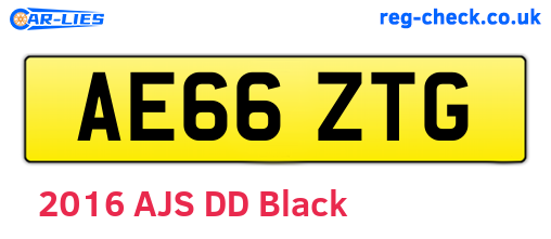 AE66ZTG are the vehicle registration plates.