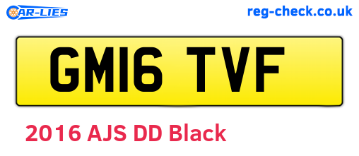 GM16TVF are the vehicle registration plates.