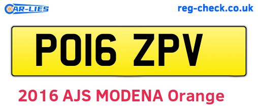 PO16ZPV are the vehicle registration plates.