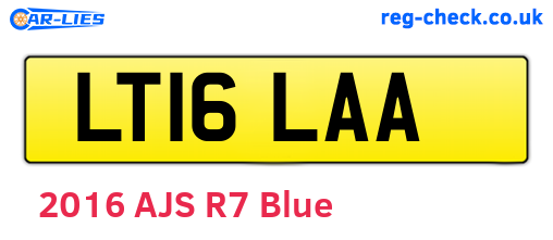 LT16LAA are the vehicle registration plates.