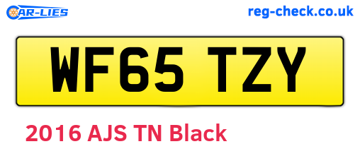 WF65TZY are the vehicle registration plates.