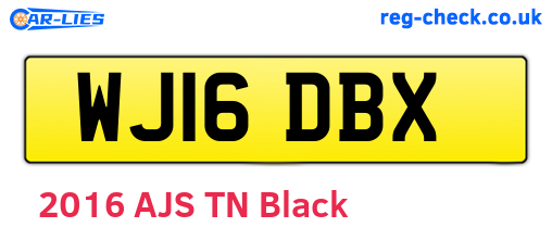 WJ16DBX are the vehicle registration plates.