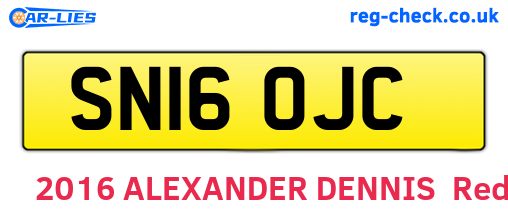 SN16OJC are the vehicle registration plates.