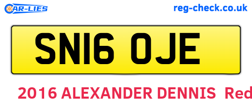 SN16OJE are the vehicle registration plates.