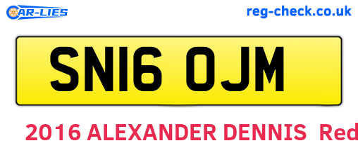 SN16OJM are the vehicle registration plates.