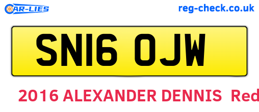 SN16OJW are the vehicle registration plates.