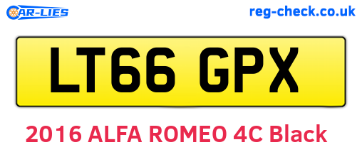 LT66GPX are the vehicle registration plates.