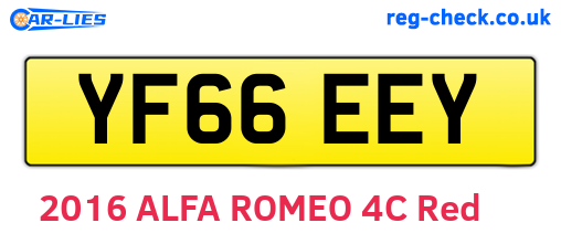 YF66EEY are the vehicle registration plates.