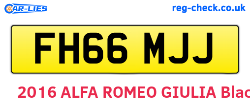 FH66MJJ are the vehicle registration plates.