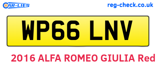 WP66LNV are the vehicle registration plates.