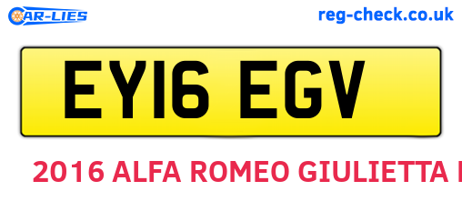 EY16EGV are the vehicle registration plates.