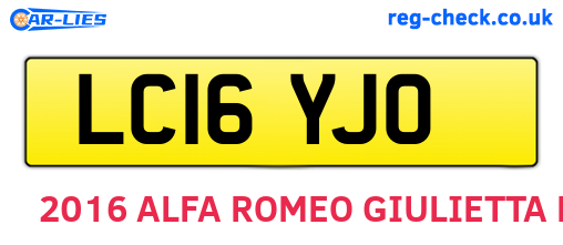 LC16YJO are the vehicle registration plates.