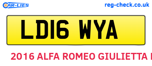 LD16WYA are the vehicle registration plates.