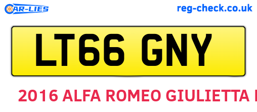 LT66GNY are the vehicle registration plates.