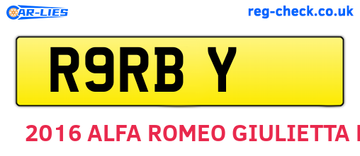 R9RBY are the vehicle registration plates.