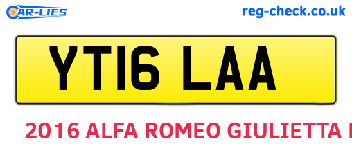 YT16LAA are the vehicle registration plates.