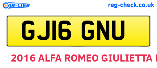 GJ16GNU are the vehicle registration plates.