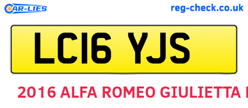 LC16YJS are the vehicle registration plates.