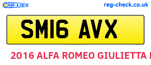SM16AVX are the vehicle registration plates.