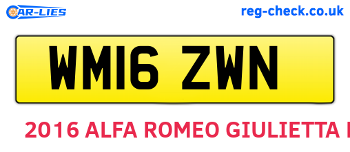 WM16ZWN are the vehicle registration plates.