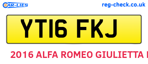 YT16FKJ are the vehicle registration plates.