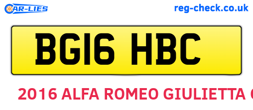 BG16HBC are the vehicle registration plates.