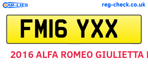FM16YXX are the vehicle registration plates.
