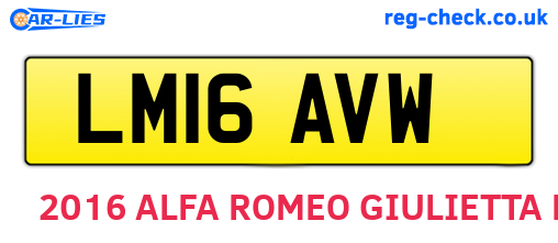 LM16AVW are the vehicle registration plates.