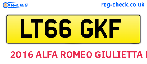 LT66GKF are the vehicle registration plates.