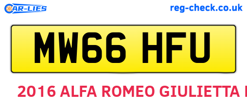 MW66HFU are the vehicle registration plates.