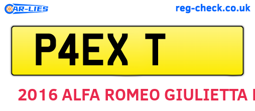 P4EXT are the vehicle registration plates.