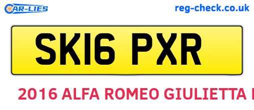 SK16PXR are the vehicle registration plates.