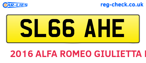 SL66AHE are the vehicle registration plates.