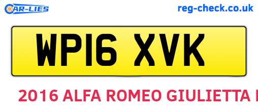 WP16XVK are the vehicle registration plates.
