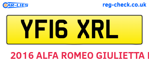 YF16XRL are the vehicle registration plates.